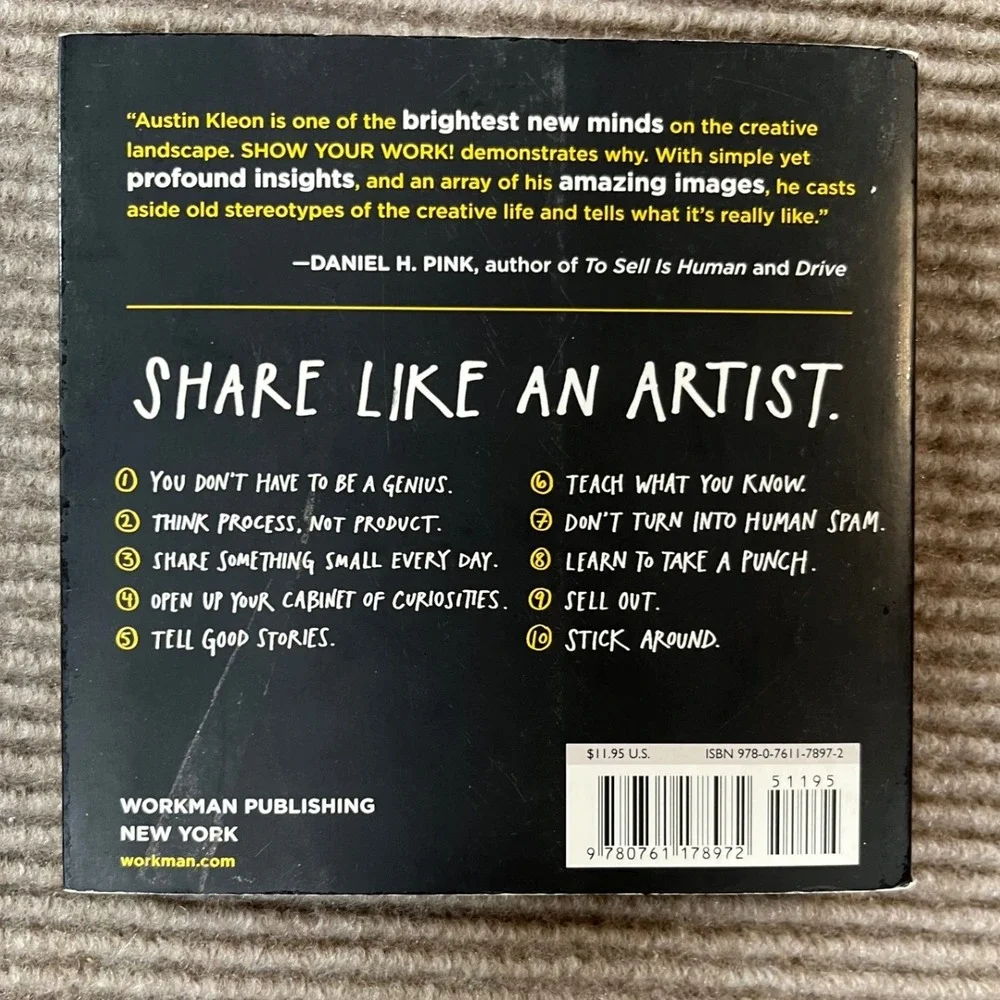 Show Your Work! Austin Kleon Paperback Creativity Self-Help Art Book 2014
